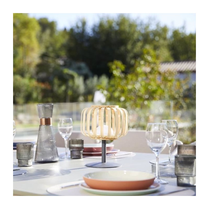Lampe de table sans fil - LUMISKY - STANDY MINI BAMBOU - H25 cm - Bamb Lampe de table sans fil - LUMISKY - STANDY MINI BAMBOU - H25 cm - Bamb