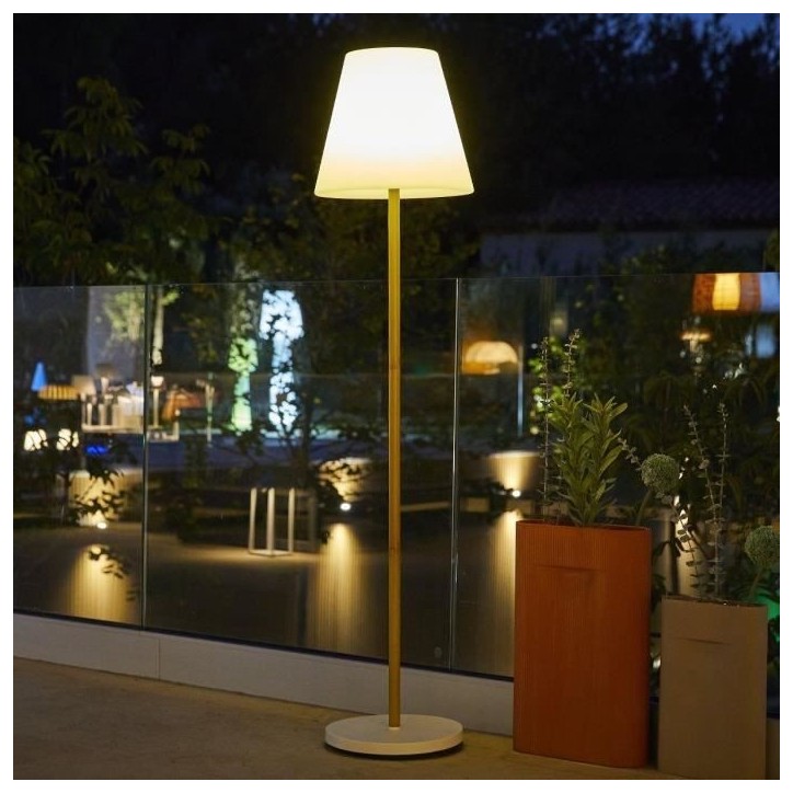 Lampe de table solaire et rechargeable - LUMISKY - STANDY MINI WOOD SOLAR - H25 cm - LED blanc chaud et blanc dimmable Lampe de table solaire et rechargeable - LUMISKY - STANDY MINI WOOD SOLAR - H25 cm - LED blanc chaud et blanc dimmable