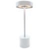 Lampe de table sans fil - LUMISKY - ROBY WHITE - H30 cm - Touch en alu