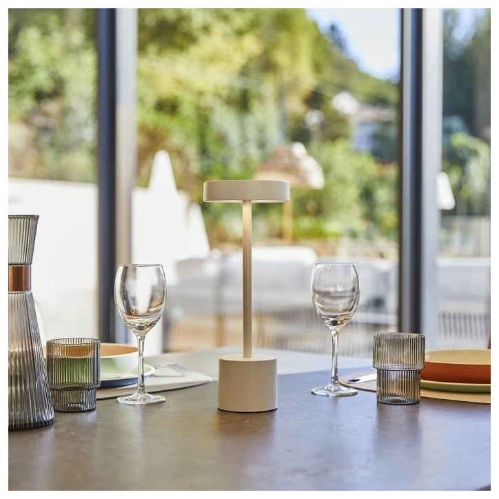 Lampe de table sans fil - LUMISKY - ROBY WHITE - H30 cm - Touch en aluminium - Blanc mat - LED Lampe de table sans fil - LUMISKY - ROBY WHITE - H30 cm - Touch en aluminium - Blanc mat - LED