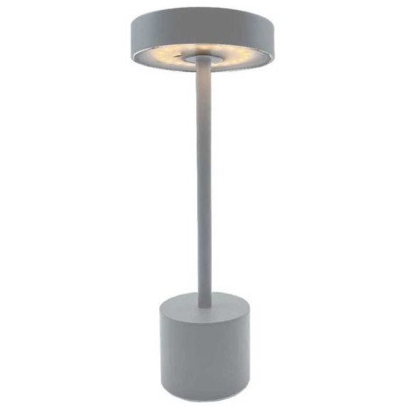Lampe de table sans fil - LUMISKY - ROBY GREY - H30 cm - Touch en alum