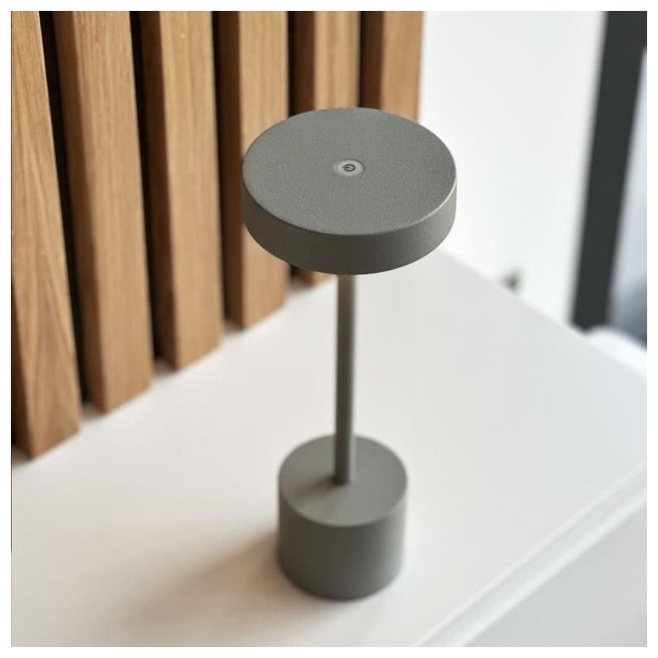 Lampe de table sans fil - LUMISKY - ROBY GREY - H30 cm - Touch en aluminium - Gris clair - LED Lampe de table sans fil - LUMISKY - ROBY GREY - H30 cm - Touch en aluminium - Gris clair - LED