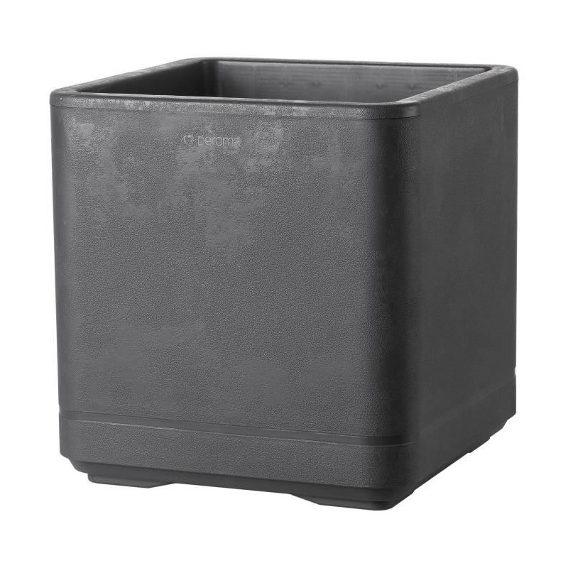 DEROMA Pot de fleurs Cube Cosmo - 38 x h39 cm - Anthracite - A réserv