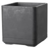 DEROMA Pot de fleurs Cube Cosmo - 38 x h39 cm - Anthracite - A réserv