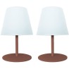 Set de 2 lampes de table sans fil - LUMISKY - TWINS - Terracota - H16