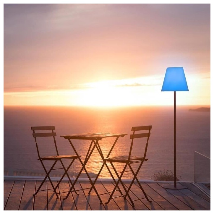 Lampadaire sans fil - LUMISKY - STANDY - H150 cm - Pied metal - LED multicolore dimmable