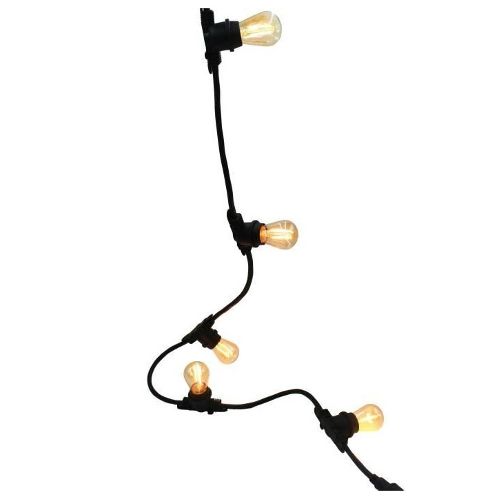 Guirlande lumineuse LED Link Me Light - 10 ampoules - douille E27 - blanc chaud - 5m Guirlande lumineuse LED Link Me Light - 10 ampoules - douille E27 - blanc chaud - 5m