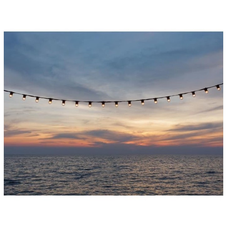 Guirlande lumineuse LED Link Me Light - 10 ampoules - douille E27 - blanc chaud - 5m Guirlande lumineuse LED Link Me Light - 10 ampoules - douille E27 - blanc chaud - 5m