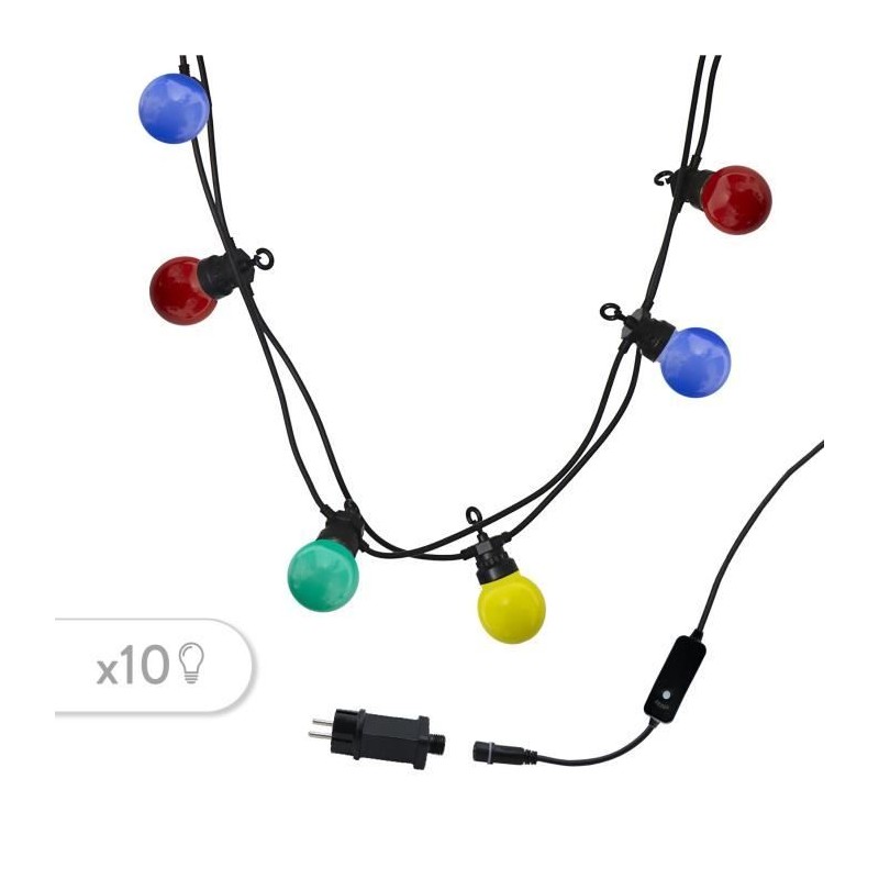Guirlande lumineuse LED Party Guinguette - LUMISKY - Multicolore - 10 Guirlande lumineuse LED Party Guinguette - LUMISKY - Multicolore - 10