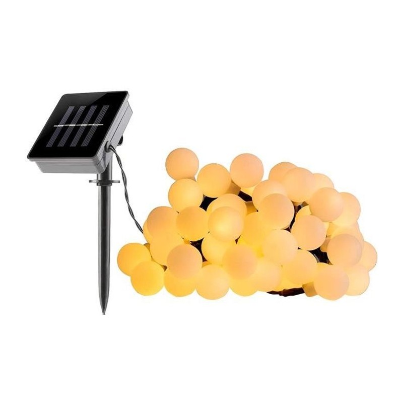 Guirlande lumineuse solaire Billy - LUMI JARDIN - 60 LED - 6,9 cm - Bl