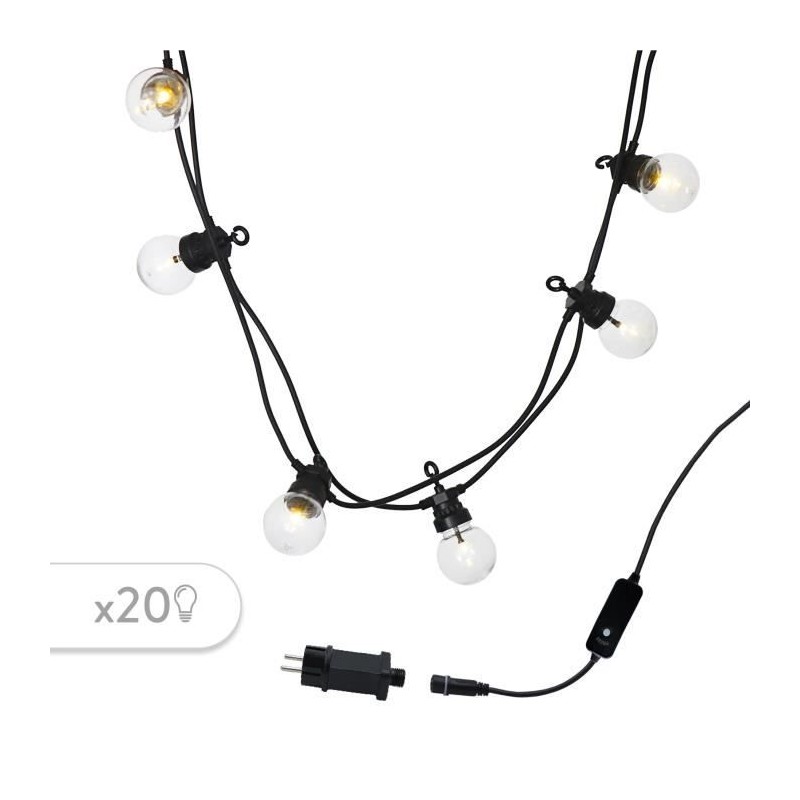 Guirlande lumineuse extérieure connectable Party Clear - LUMI JARDIN Guirlande lumineuse extérieure connectable Party Clear - LUMI JARDIN
