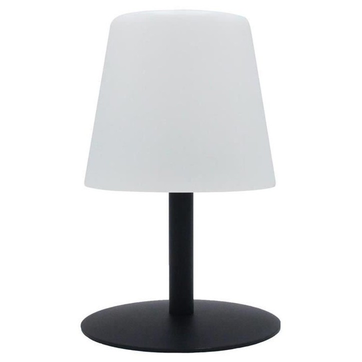 Lampe de table sans fil - LUMISKY - STANDY MINI Dark - H25 cm - Pied en acier noir - LED blanc chaud et blanc Lampe de table sans fil - LUMISKY - STANDY MINI Dark - H25 cm - Pied en acier noir - LED blanc chaud et blanc