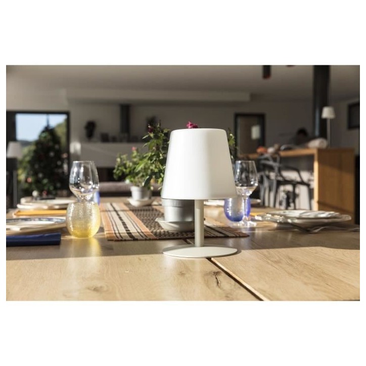 Lampe de table sans fil LED Standy Mini Cream - LUMISKY - Acier creme - Blanc chaud/blanc froid - Autonome 8h Lampe de table sans fil LED Standy Mini Cream - LUMISKY - Acier creme - Blanc chaud/blanc froid - Autonome 8h