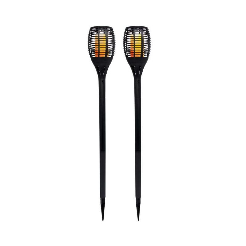 Lot de 2 mini torches solaires Maity Sun - LUMI JARDIN - LED - H 70 cm