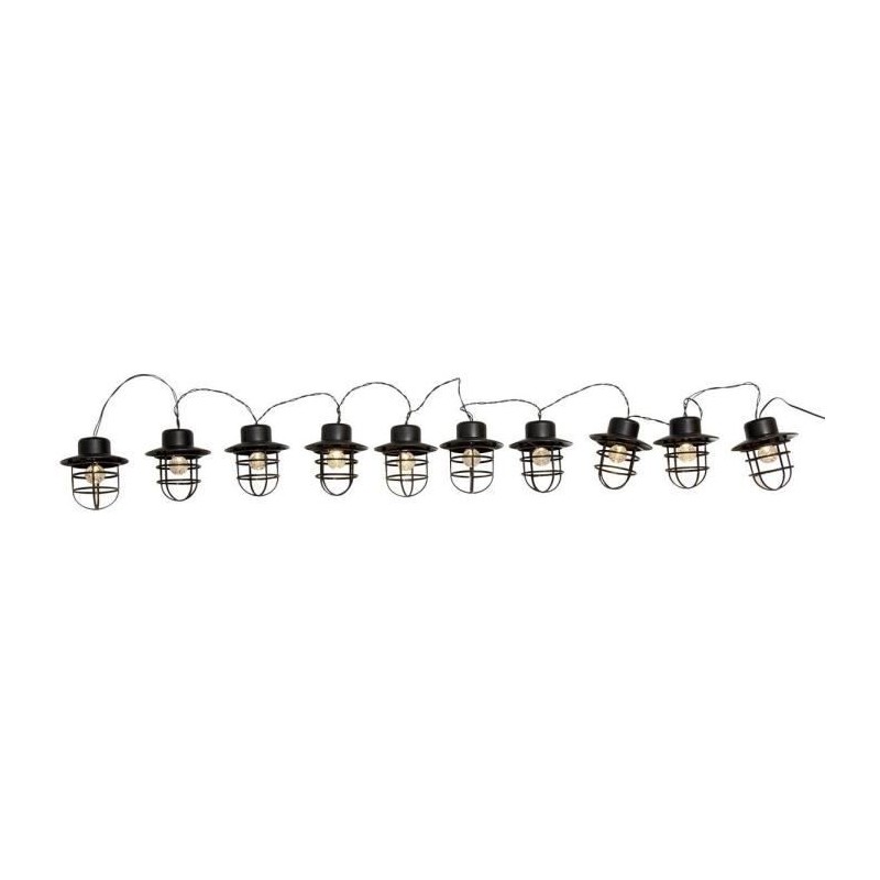 Guirlande lumineuse solaire - LUMISKY - DETROIT - 4 m - Abat jour styl Guirlande lumineuse solaire - LUMISKY - DETROIT - 4 m - Abat jour styl