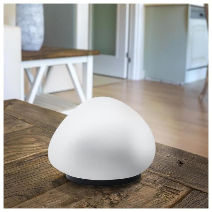 Lampe solaire décorative galet - LUMISKY - SOLENZARA - Ø16 cm - LED blanc