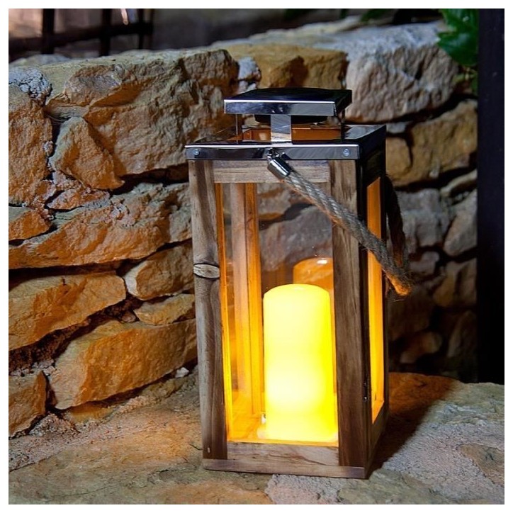 Lanterne solaire - LUMISKY - OAKY - Effet bougie - LED blanc chaud Lanterne solaire - LUMISKY - OAKY - Effet bougie - LED blanc chaud