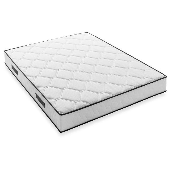 Matelas 140 x 200 cm - Hauteur 19 cm - 580 ressorts ensachés - 7 zones - Equilibré - réversible - fabriqué en Belgique - DEK