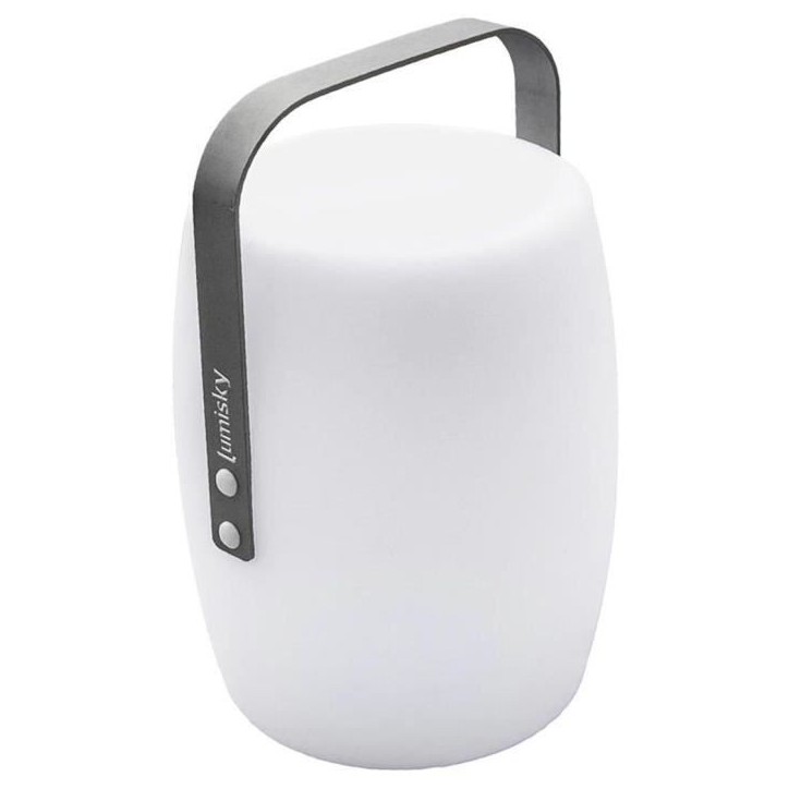 Lanterne sans fil - LUMISKY - LUCY ROCK - H31 cm - Poignée aluminium - LED blanc chaud et blanc dimmable Lanterne sans fil - LUMISKY - LUCY ROCK - H31 cm - Poignée aluminium - LED blanc chaud et blanc dimmable