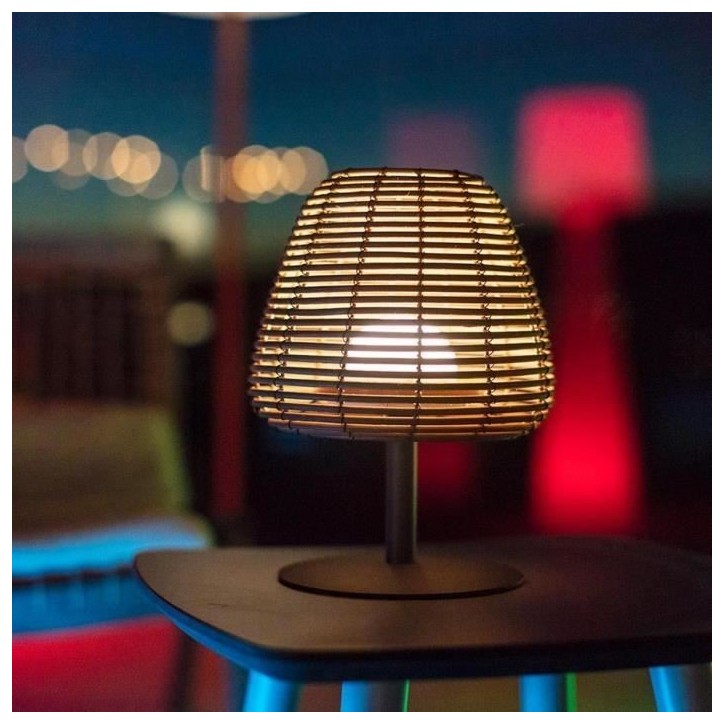 Lampe de table sans fil - LUMISKY - BOHEME - H25 cm - Rotin naturel - LED blanc chaud et blanc Lampe de table sans fil - LUMISKY - BOHEME - H25 cm - Rotin naturel - LED blanc chaud et blanc