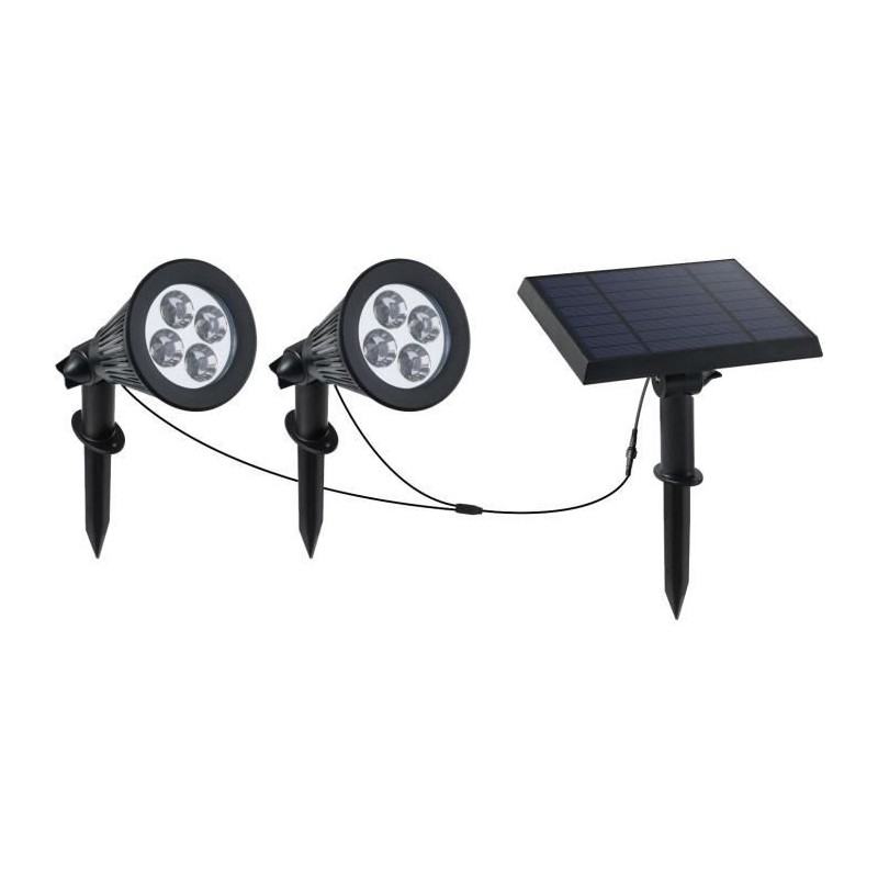 Spot solaire LED - LUMI JARDIN - Family Spiky - 3 W - Blanc froid - PV