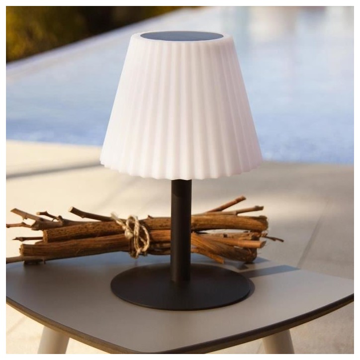 Lampe de table solaire 2 en 1 a planter ou a poser - LUMISKY - BOUFFANT - H62 cm - LED blanc dimmable