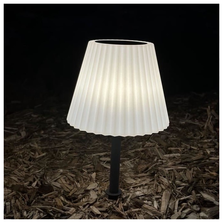 Lampe de table solaire 2 en 1 a planter ou a poser - LUMISKY - BOUFFANT - H62 cm - LED blanc dimmable