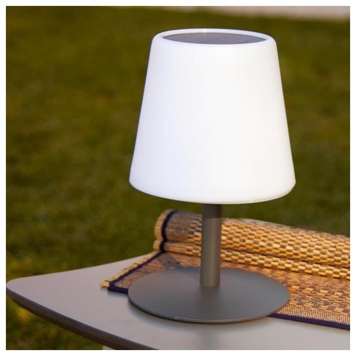 Lampe de table solaire et rechargeable - LUMISKY - STANDY TINY SOLAR - H25 cm - LED blanc chaud et blanc dimmable Lampe de table solaire et rechargeable - LUMISKY - STANDY TINY SOLAR - H25 cm - LED blanc chaud et blanc dimmable