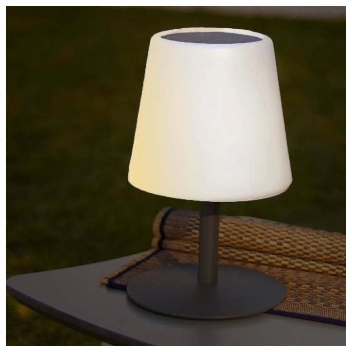 Lampe de table solaire et rechargeable - LUMISKY - STANDY TINY SOLAR - H25 cm - LED blanc chaud et blanc dimmable Lampe de table solaire et rechargeable - LUMISKY - STANDY TINY SOLAR - H25 cm - LED blanc chaud et blanc dimmable