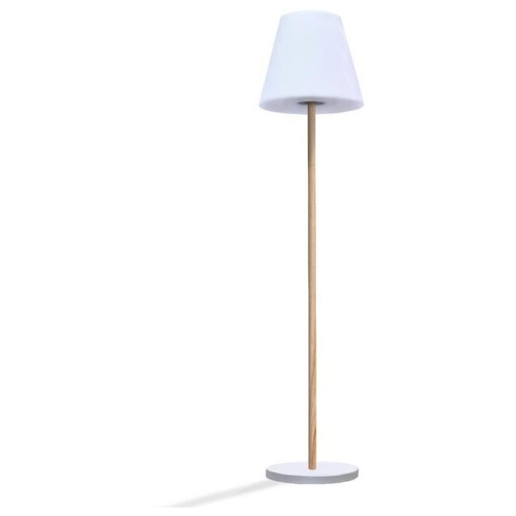 Lampadaire solaire et rechargeable - LUMISKY - STANDY WOOD SOLAR - H150 cm - LED blanc chaud dimmable Lampadaire solaire et rechargeable - LUMISKY - STANDY WOOD SOLAR - H150 cm - LED blanc chaud dimmable