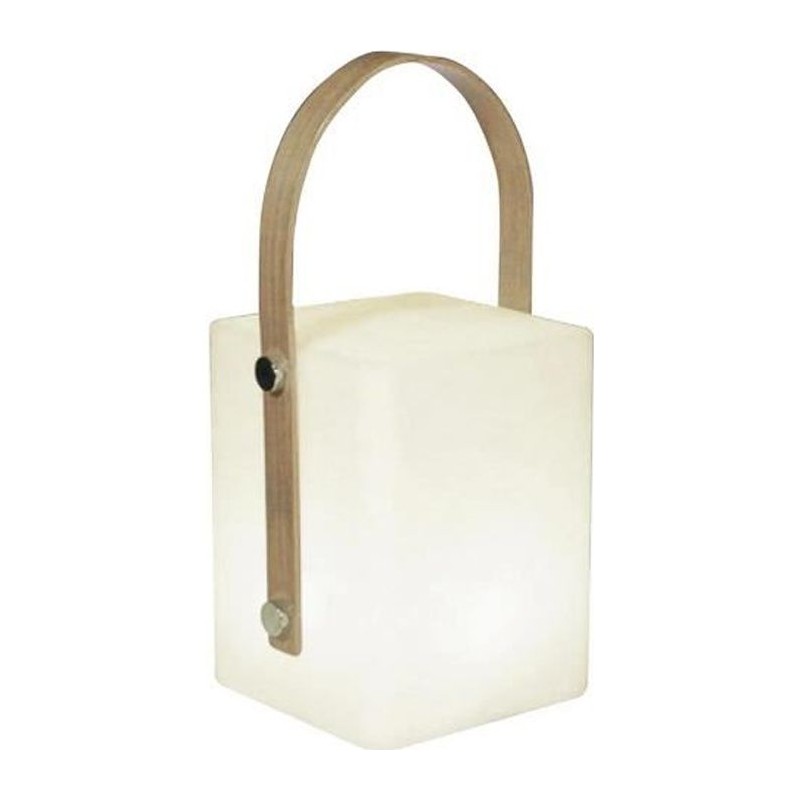TIKY Lanterne sans fil poignée bambou - LED blanc chaud/multicolore d TIKY Lanterne sans fil poignée bambou - LED blanc chaud/multicolore d