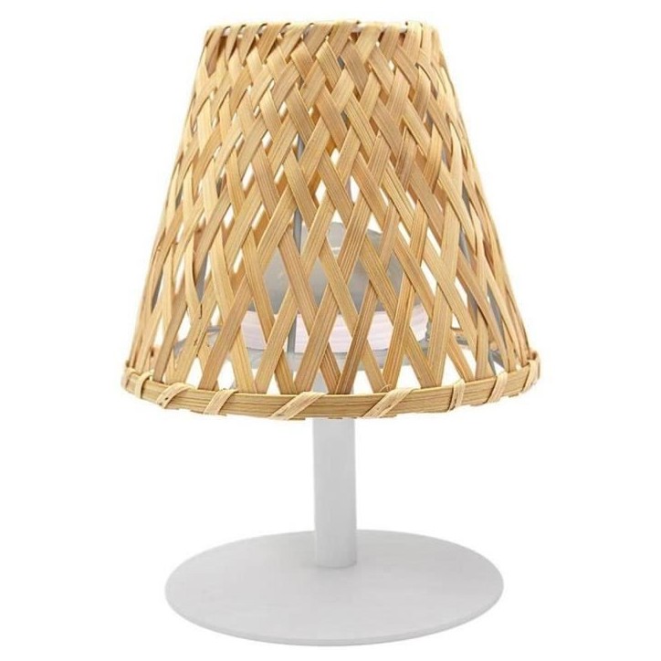Lampe de table sans fil - LUMISKY - IBIZA - H26 cm - Bambou naturel - LED blanc chaud et blanc Lampe de table sans fil - LUMISKY - IBIZA - H26 cm - Bambou naturel - LED blanc chaud et blanc