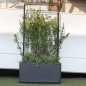 DEROMA Jardiniere Muret Cosmo - 78 x H39 cm - Anthracite - A réserve d'eau - Roulettes