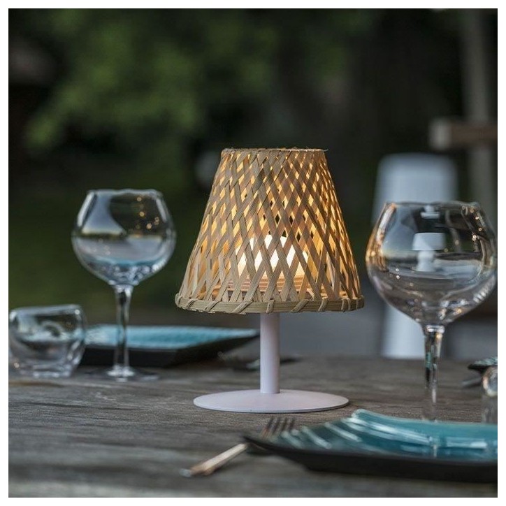 Lampe de table sans fil - LUMISKY - IBIZA - H26 cm - Bambou naturel - LED blanc chaud et blanc Lampe de table sans fil - LUMISKY - IBIZA - H26 cm - Bambou naturel - LED blanc chaud et blanc