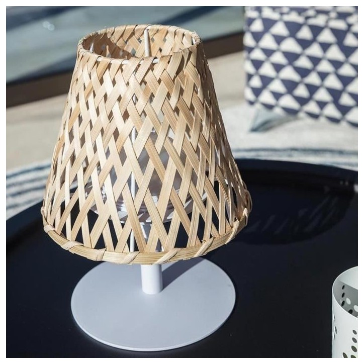 Lampe de table sans fil - LUMISKY - IBIZA - H26 cm - Bambou naturel - LED blanc chaud et blanc Lampe de table sans fil - LUMISKY - IBIZA - H26 cm - Bambou naturel - LED blanc chaud et blanc