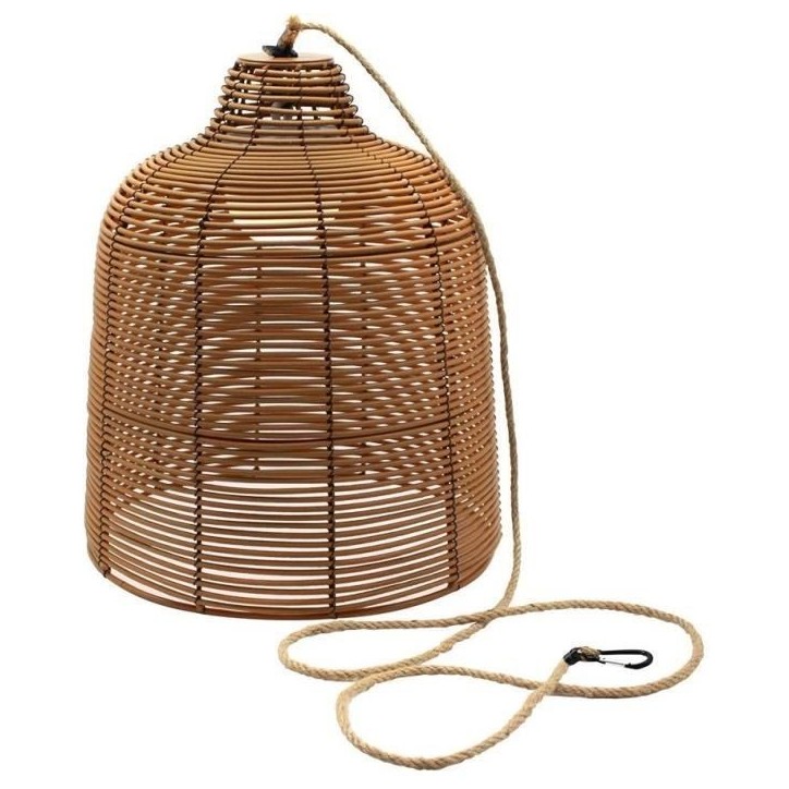 Suspension nomade - LUMISKY - HANG BOHEME - H35 cm - Polyrotin avec corde - LED blanc chaud et blanc dimmable Suspension nomade - LUMISKY - HANG BOHEME - H35 cm - Polyrotin avec corde - LED blanc chaud et blanc dimmable
