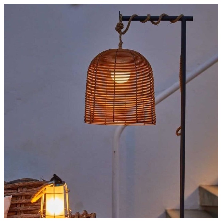 Suspension nomade - LUMISKY - HANG BOHEME - H35 cm - Polyrotin avec corde - LED blanc chaud et blanc dimmable Suspension nomade - LUMISKY - HANG BOHEME - H35 cm - Polyrotin avec corde - LED blanc chaud et blanc dimmable