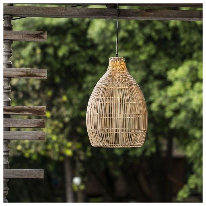 Suspension solaire - LUMISKY - HOLIDAY - H42 cm - Boheme naturel style vannerie tressée - LED blanc chaud Suspension solaire - LUMISKY - HOLIDAY - H42 cm - Boheme naturel style vannerie tressée - LED blanc chaud