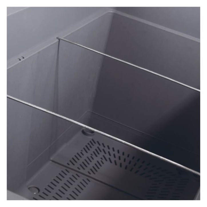 DEROMA Jardiniere Muret Cosmo - 78 x H39 cm - Anthracite - A réserve d'eau - Roulettes DEROMA Jardiniere Muret Cosmo - 78 x H39 cm - Anthracite - A réserve d'eau - Roulettes