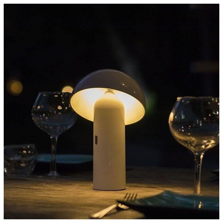 Lampe de table sans fil - LUMISKY - TOD WHITE - H28 cm - Tete orientable - LED blanc chaud Lampe de table sans fil - LUMISKY - TOD WHITE - H28 cm - Tete orientable - LED blanc chaud