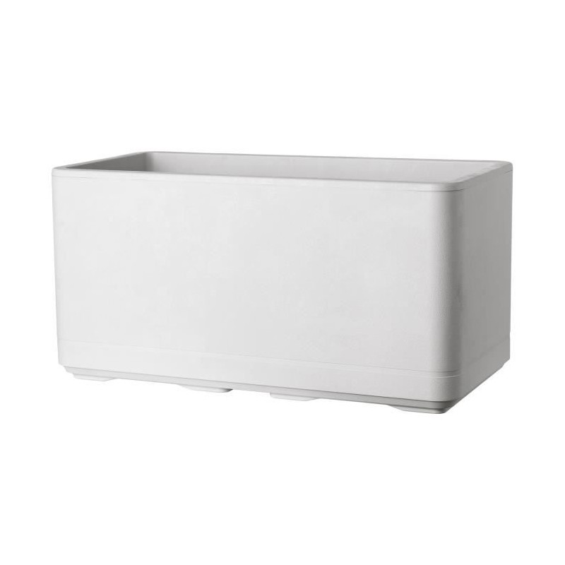 DEROMA Jardiniere Muret Cosmo - 78 x h39 cm - Perle - A réserve d'eau DEROMA Jardiniere Muret Cosmo - 78 x h39 cm - Perle - A réserve d'eau