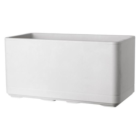 DEROMA Jardiniere Muret Cosmo - 78 x h39 cm - Perle - A réserve d'eau