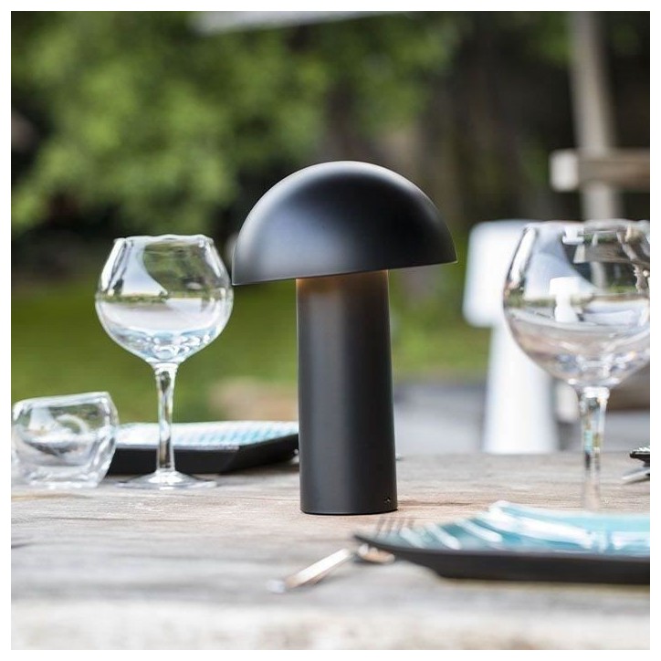 Lampe de table sans fil - LUMISKY - TOD BLACK - H28 cm - Tete orientable - LED blanc chaud Lampe de table sans fil - LUMISKY - TOD BLACK - H28 cm - Tete orientable - LED blanc chaud