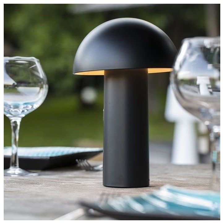 Lampe de table sans fil - LUMISKY - TOD BLACK - H28 cm - Tete orientable - LED blanc chaud Lampe de table sans fil - LUMISKY - TOD BLACK - H28 cm - Tete orientable - LED blanc chaud