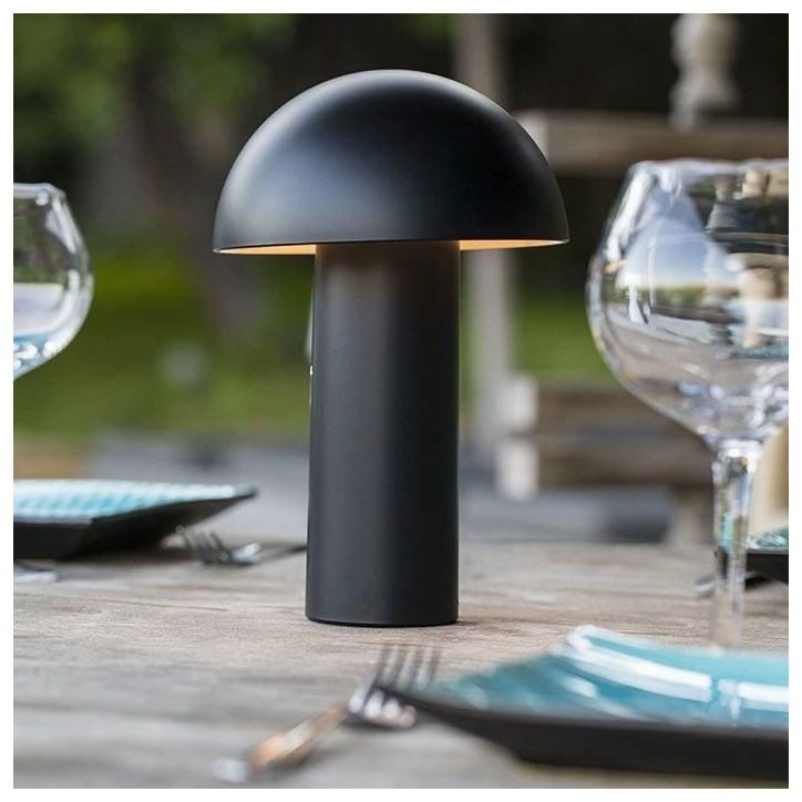 Lampe de table sans fil - LUMISKY - TOD BLACK - H28 cm - Tete orientable - LED blanc chaud Lampe de table sans fil - LUMISKY - TOD BLACK - H28 cm - Tete orientable - LED blanc chaud