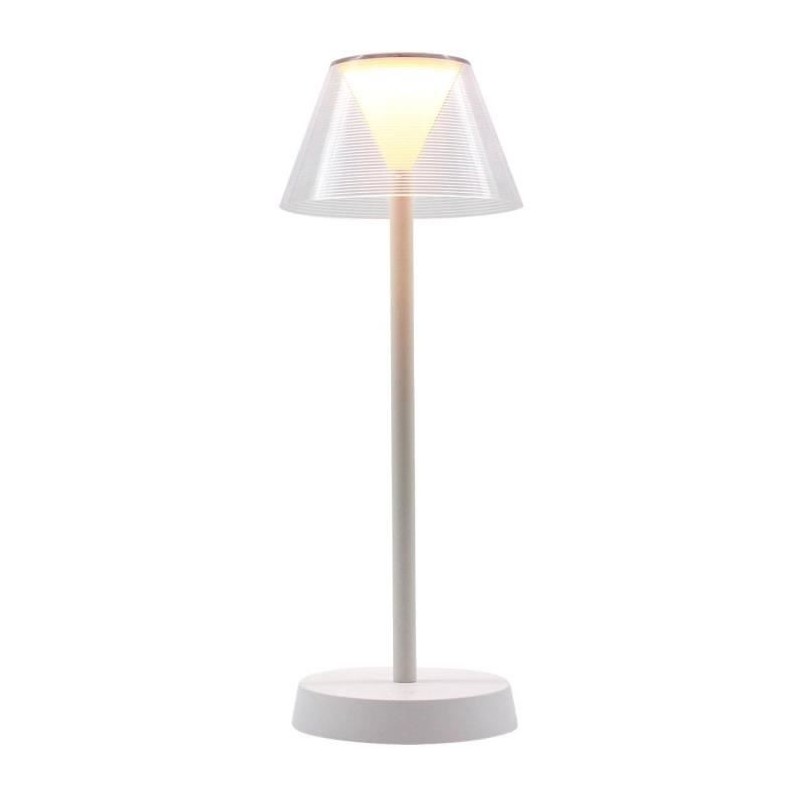 Lampe de table sans fil - LUMISKY - BEVERLY WHITE - H34 cm - LED blanc