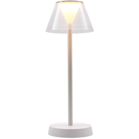 Lampe de table sans fil - LUMISKY - BEVERLY WHITE - H34 cm - LED blanc