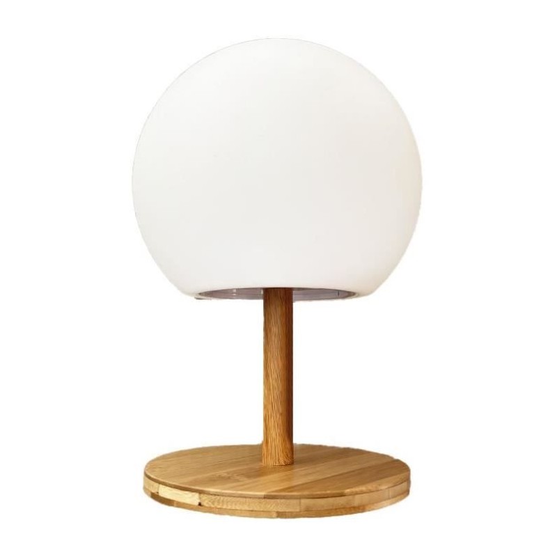 Lampe de table sans fil LUMISKY - pied en bambou extensible - LED blan