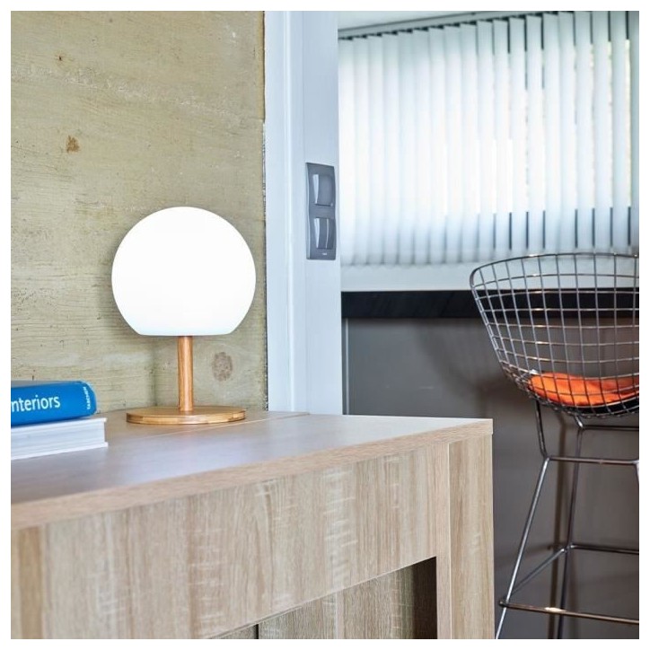 Lampe de table sans fil LUMISKY - pied en bambou extensible - LED blanc chaud/blanc LUNY Lampe de table sans fil LUMISKY - pied en bambou extensible - LED blanc chaud/blanc LUNY