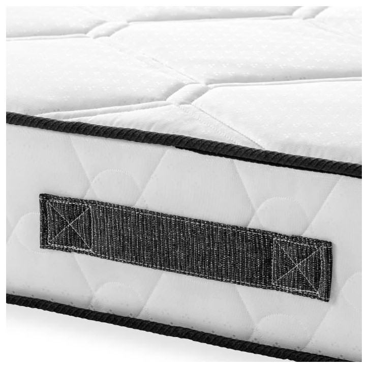 Matelas 140 x 200 cm - Hauteur 19 cm - 580 ressorts ensachés - 7 zones - Equilibré - réversible - fabriqué en Belgique - DEK